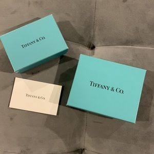 Lot Set of 2 Tiffany Blue Jewelry Gift Boxes